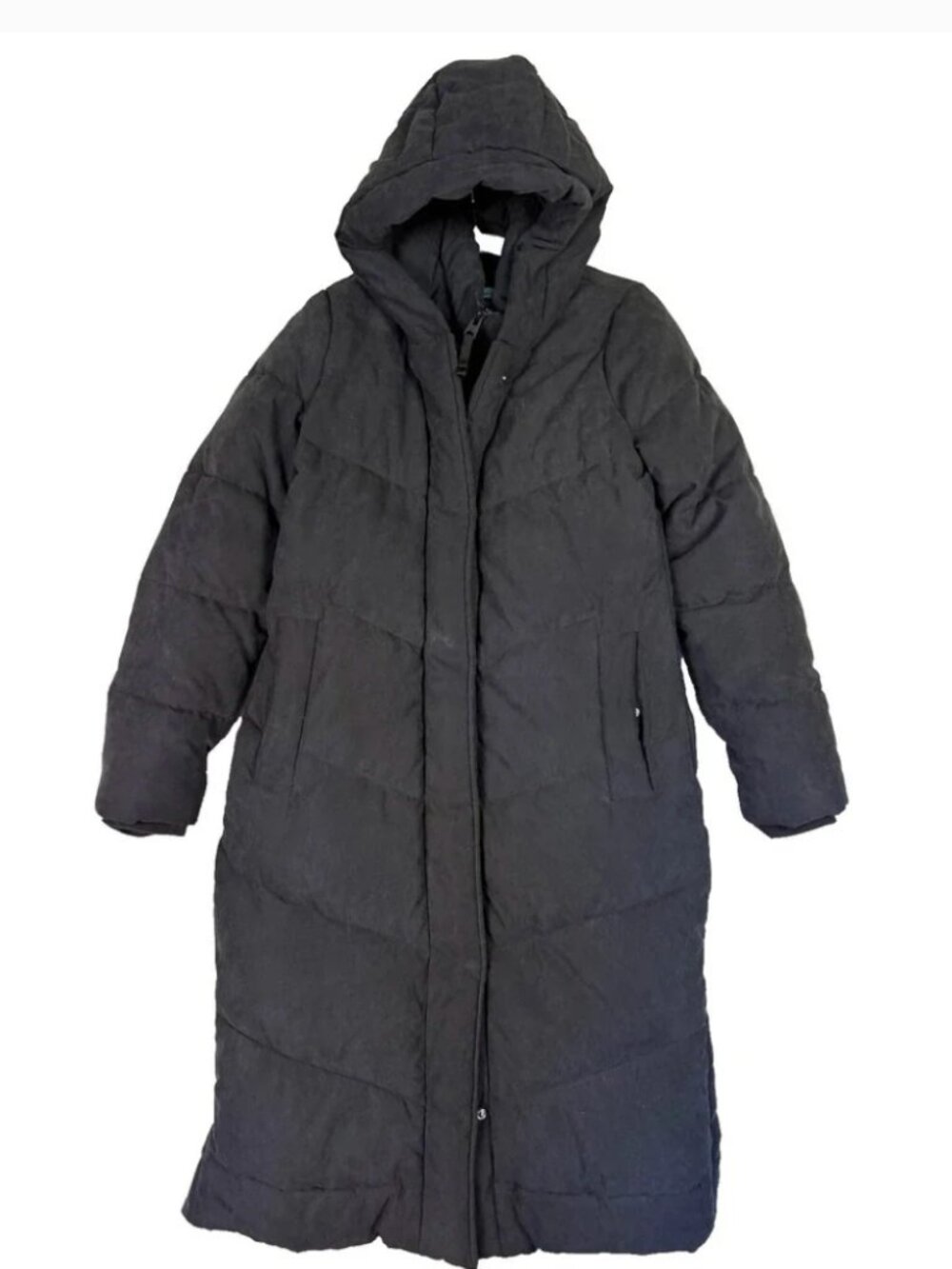 Abercrombie & Fitch Coat Womens  Black Puffer Hooded Long Insulated